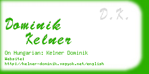 dominik kelner business card